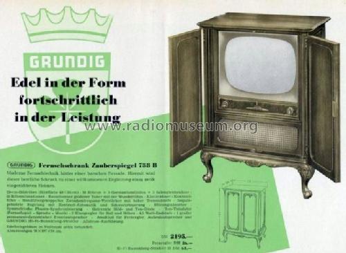 Zauberspiegel 738B; Grundig Radio- (ID = 1154572) Television