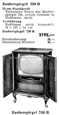 Zauberspiegel 738B; Grundig Radio- (ID = 2739199) Télévision
