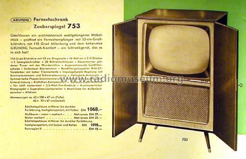 Zauberspiegel 753; Grundig Radio- (ID = 2085624) Television