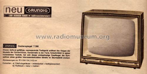 Zauberspiegel T300; Grundig Radio- (ID = 1095292) Television