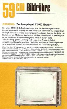 Zauberspiegel T5000L; Grundig Radio- (ID = 723685) Televisore