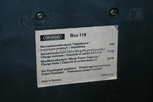 Box 116 ; Grundig Radio- (ID = 2055227) Speaker-P
