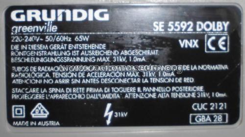 Greenville SE5592 Dolby - GBA2800 VNX - Ch= CUC2121; Grundig Austria GmbH (ID = 1833389) Television