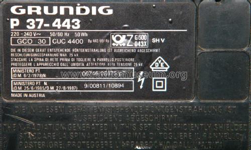 P37-443 Ch= CUC4400; Grundig Austria GmbH (ID = 1719000) Television