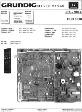 Super Color T70-640 OIRT GCX55 Ch= CUC6310; Grundig Austria GmbH (ID = 2081596) Televisión
