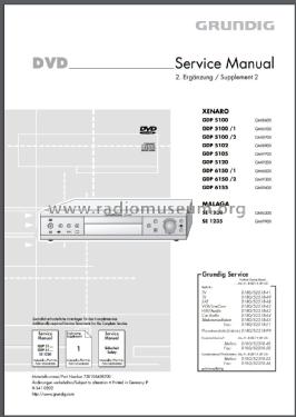 Xenaro DVD Player GDP 6155 / GMI 9600; Grundig Ltd., London (ID = 2114808) Ton-Bild