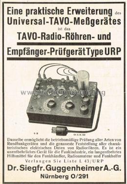 Tavo-Prüfgerät URP ; Guggenheimer, Dr.S., (ID = 2872644) Ausrüstung