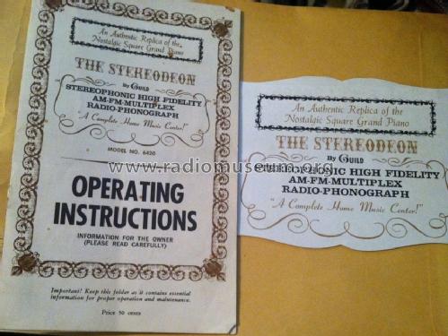 Player Piano 'The Stereodeon' AM/FM/Phonograph 6420; Guild Radio & (ID = 1624507) Radio