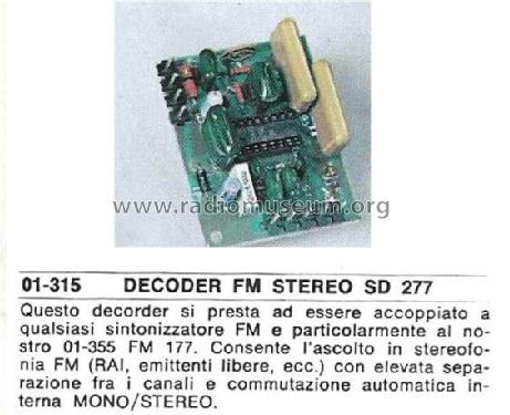 Decoder FM Stereo SD 277; GVH Elettronica; (ID = 2747646) mod-past25