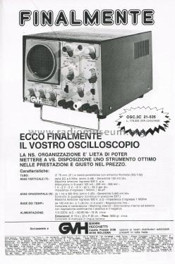 Oscilloscopio OSC.3C 21-535; GVH Elettronica; (ID = 2745068) Equipment