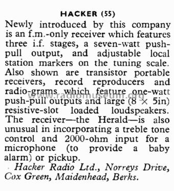 Herald RP10; Hacker Radio Ltd., (ID = 2990428) Radio