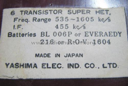 Six Transistor 106S; Hacosonic; where? (ID = 2609720) Radio