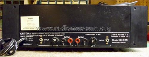 Stereo Power Amplifier DH-200; Hafler Co., David; (ID = 1182694) Ampl/Mixer