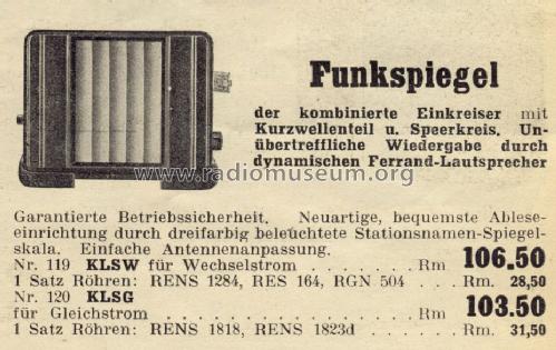 Funkspiegel KLG; Hagenuk N&K, (ID = 1393771) Radio