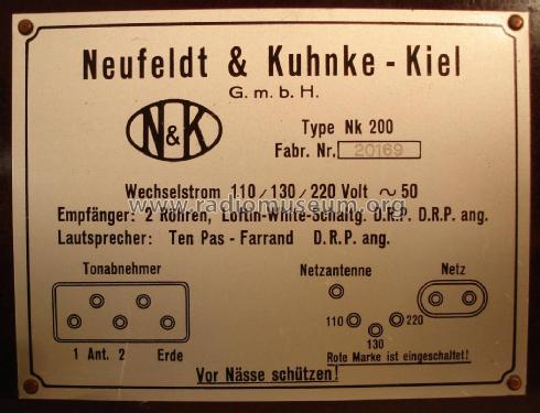 NK-200; Hagenuk N&K, (ID = 2195186) Radio