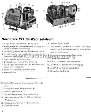 Nordmark 127W; Hagenuk N&K, (ID = 3026055) Radio