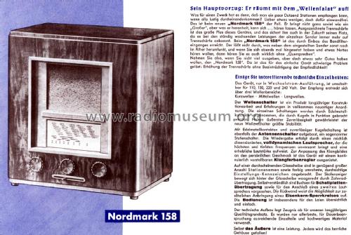 Nordmark 158WL; Hagenuk N&K, (ID = 3025674) Radio