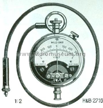 Taschenuhr-Drehspul-Ampere- und Voltmeter Wzav; Hartmann & Braun AG; (ID = 438333) Equipment