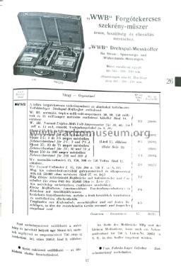 Drehspul-Messkoffer WWB; Hartmann & Braun AG; (ID = 2264062) Ausrüstung