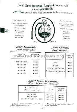 Strom-/Spannungsmesser in Uhrform und für kleine Schalttafeln Wzv / Wza; Hartmann & Braun AG; (ID = 2264069) Equipment