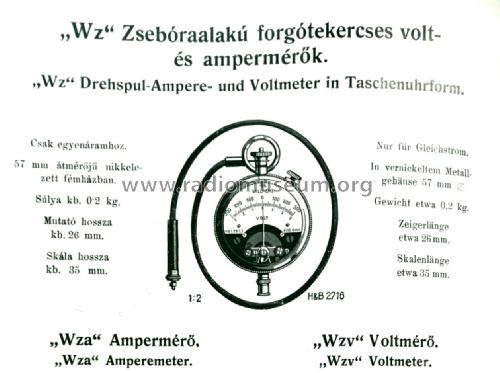 Taschenuhr-Drehspul-Ampere- und Voltmeter Wzav; Hartmann & Braun AG; (ID = 2264087) Equipment