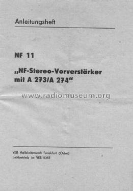 NF-Stereo-Vorverstärker NF11; Halbleiterwerk (ID = 1658439) Ampl/Mixer