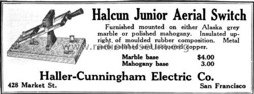 Halcun Junior Aerial Switch ; Haller-Cunningham, (ID = 1985885) Amateur-D
