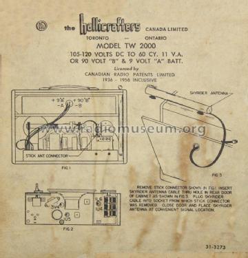 TW-2000 ; Hallicrafters Canada (ID = 2088950) Radio