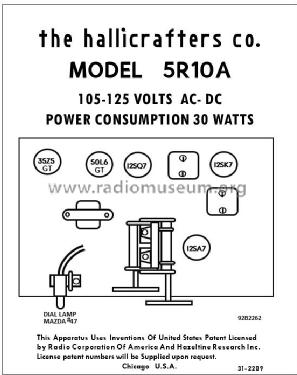 5R10A with Conelrad detection ; Hallicrafters, The; (ID = 2880565) Radio