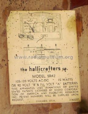 Continental 5R42; Hallicrafters, The; (ID = 795314) Radio