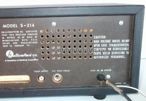 S-214 ; Hallicrafters, The; (ID = 2373155) Radio