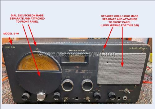 S-40 ; Hallicrafters, The; (ID = 2748102) Amateur-R