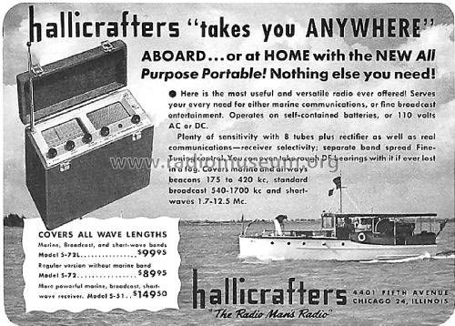 S-72; Hallicrafters, The; (ID = 1994505) Amateur-R
