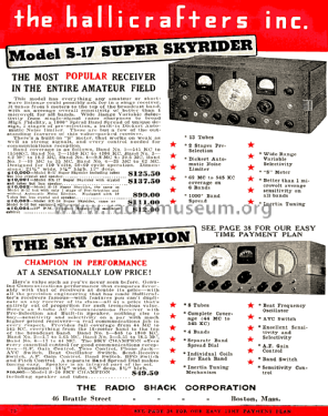 Super Skyrider S-17; Hallicrafters, The; (ID = 1408250) Amateur-R