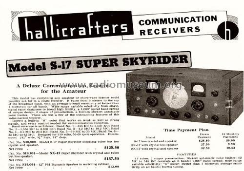 Super Skyrider S-17; Hallicrafters, The; (ID = 1309170) Amateur-R