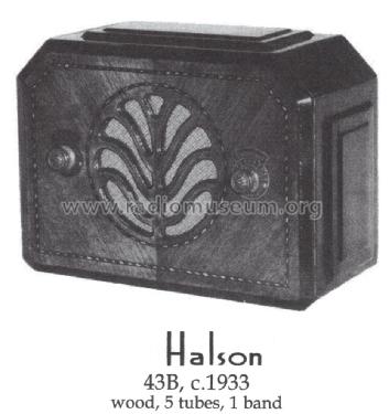 43-B ; Halson Radio Mfg. Co (ID = 1420238) Radio