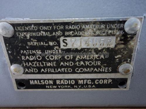 Unknown TRF ; Halson Radio Mfg. Co (ID = 1768819) Radio