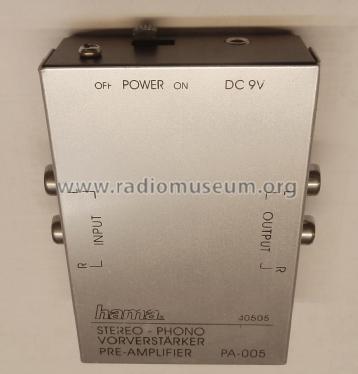 Stereo-Phono-Vorverstärker, Pre-Amplifier PA-005; Hama GmbH & Co KG, (ID = 2444098) Ampl/Mixer