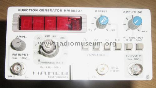 Funktionsgenerator HM-8030-3; HAMEG GmbH, (ID = 2524406) Ausrüstung