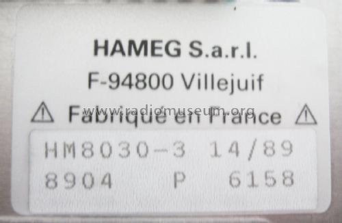Funktionsgenerator HM-8030-3; HAMEG GmbH, (ID = 2524411) Ausrüstung
