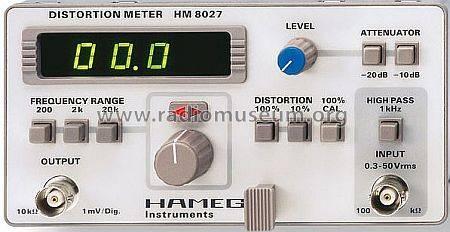 Klirrfaktormeßbrücke HM8027; HAMEG GmbH, (ID = 679862) Equipment