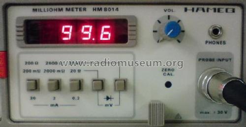 Milliohm Meter HM8014; HAMEG GmbH, (ID = 1905870) Equipment