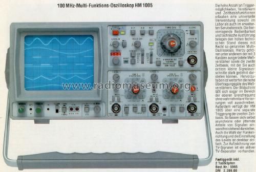 Oscilloscope HM1005; HAMEG GmbH, (ID = 1702107) Equipment