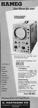 Oszilloskop HM212; HAMEG GmbH, (ID = 295140) Equipment