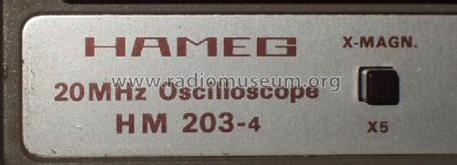 Oszilloskop HM 203-4a; HAMEG GmbH, (ID = 512546) Equipment