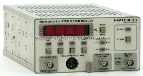 Wow & Flutter Meter HM8026; HAMEG GmbH, (ID = 1006334) Equipment
