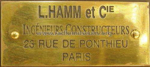 Poste à 4 lampes extérieures ; Hamm, Éts. L.; Paris (ID = 2458435) Radio