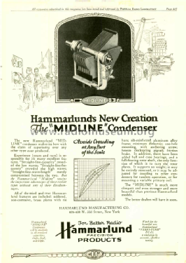 Midline Condenser ; Hammarlund Mfg. Co. (ID = 2151806) Radio part