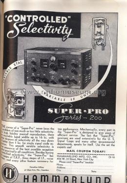 Super Pro SP-210-SX; Hammarlund Mfg. Co. (ID = 2104647) Commercial Re