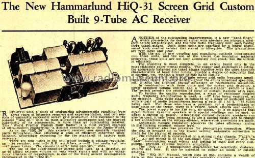The Fairfax HiQ-31; Hammarlund-Roberts, (ID = 793681) Radio